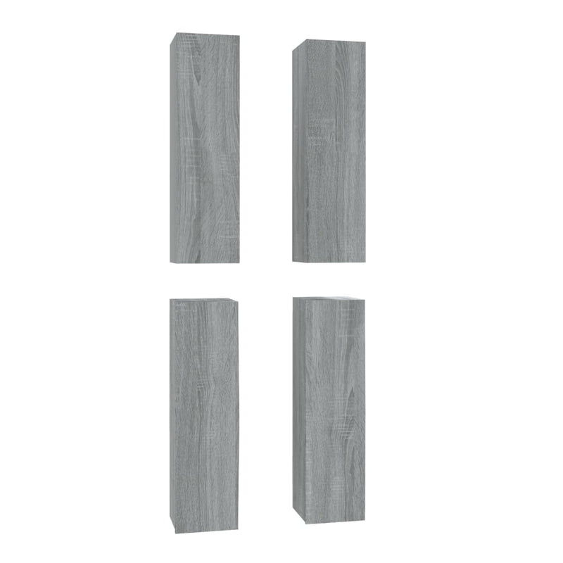 Tv-meubelen 4 st 30,5x30x110 cm bewerkt hout grijs sonoma eiken MeubelReus