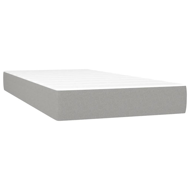 Pocketveringmatras 100x200x20 cm stof lichtgrijs MeubelReus