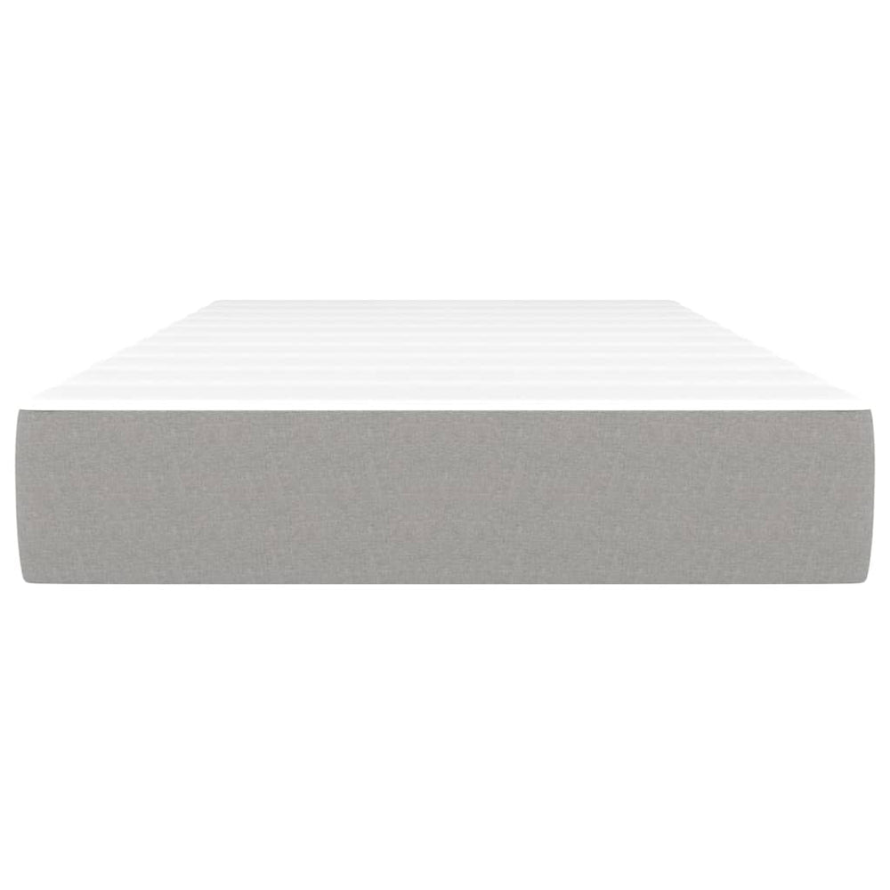 Pocketveringmatras 100x200x20 cm stof lichtgrijs MeubelReus