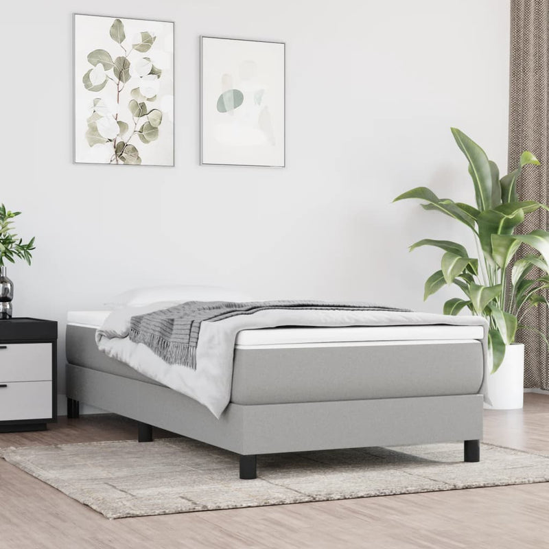 Pocketveringmatras 100x200x20 cm stof lichtgrijs MeubelReus