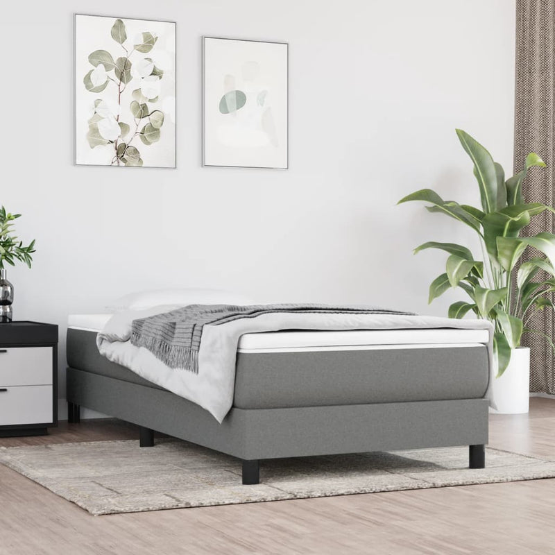 Pocketveringmatras 100x200x20 cm stof donkergrijs MeubelReus