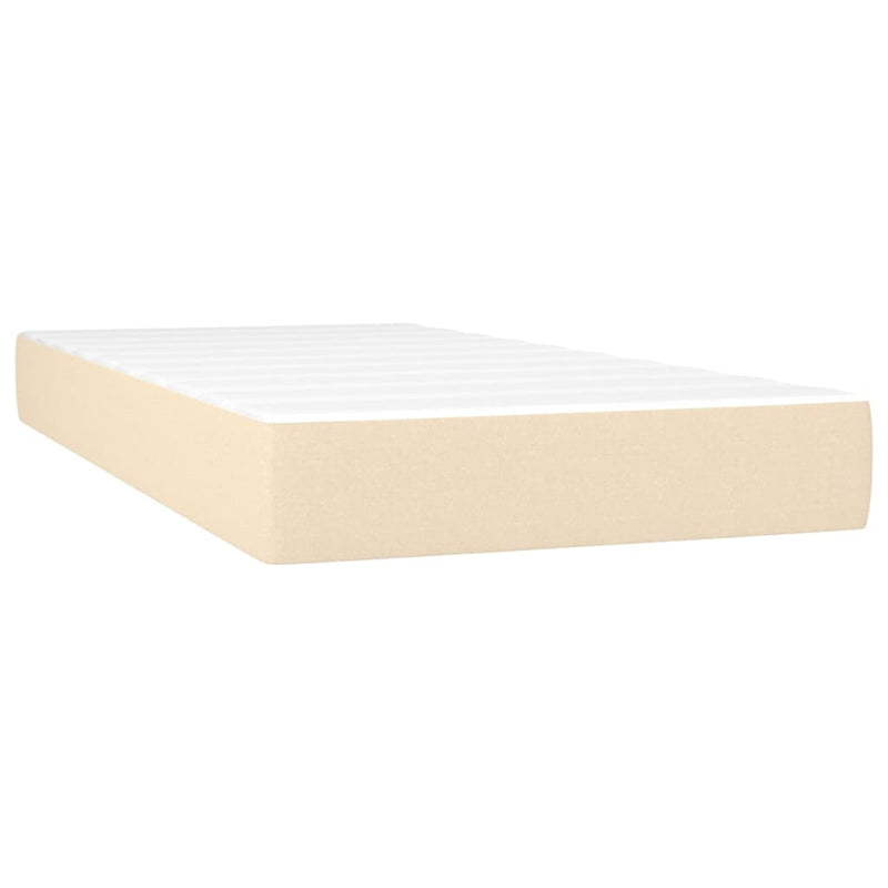 Pocketveringmatras 100x200x20 cm stof crèmekleurig MeubelReus