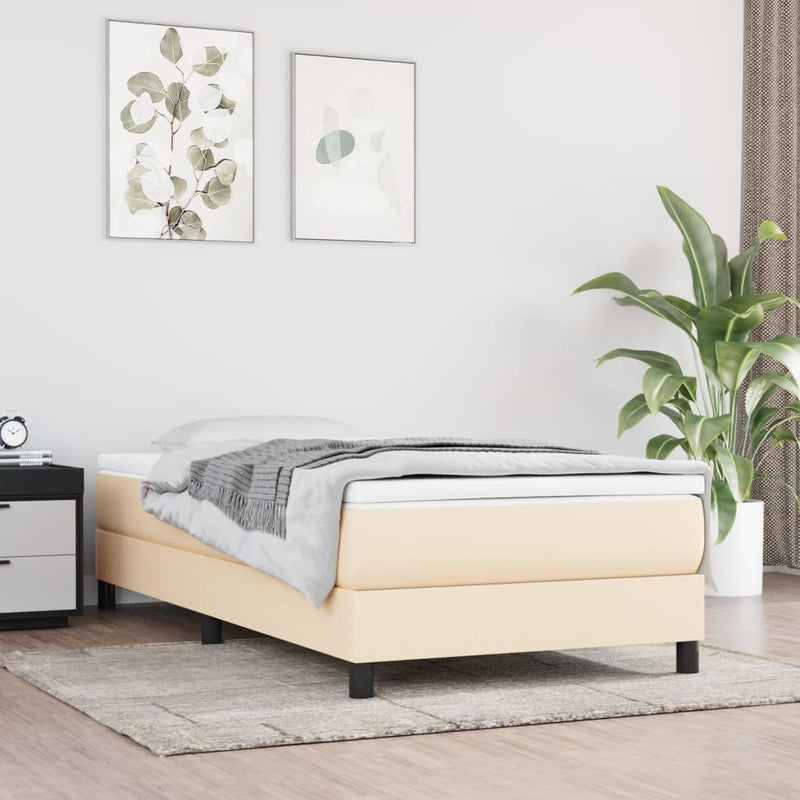 Pocketveringmatras 100x200x20 cm stof crèmekleurig MeubelReus