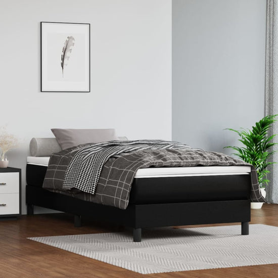 Pocketveringmatras 100x200x20 cm kunstleer zwart MeubelReus