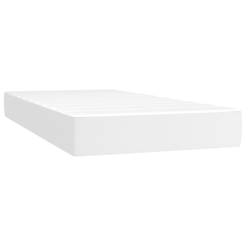 Pocketveringmatras 100x200x20 cm kunstleer wit MeubelReus