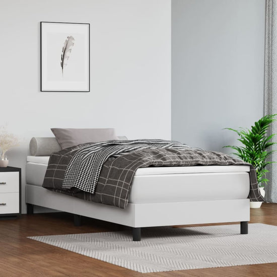 Pocketveringmatras 100x200x20 cm kunstleer wit MeubelReus