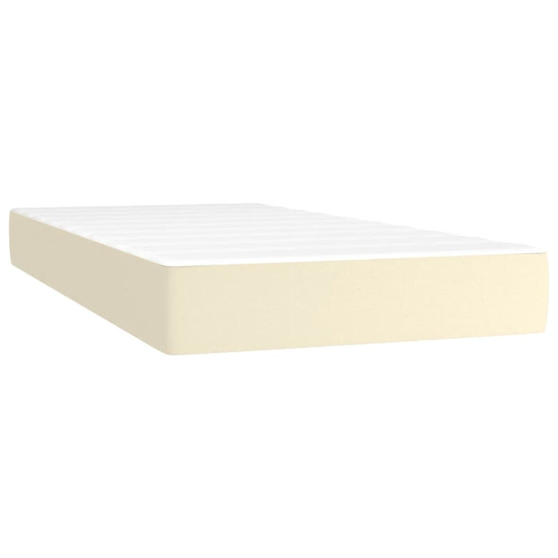 Pocketveringmatras 100x200x20 cm kunstleer crèmekleurig MeubelReus