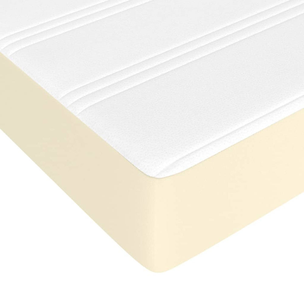 Pocketveringmatras 100x200x20 cm kunstleer crèmekleurig MeubelReus
