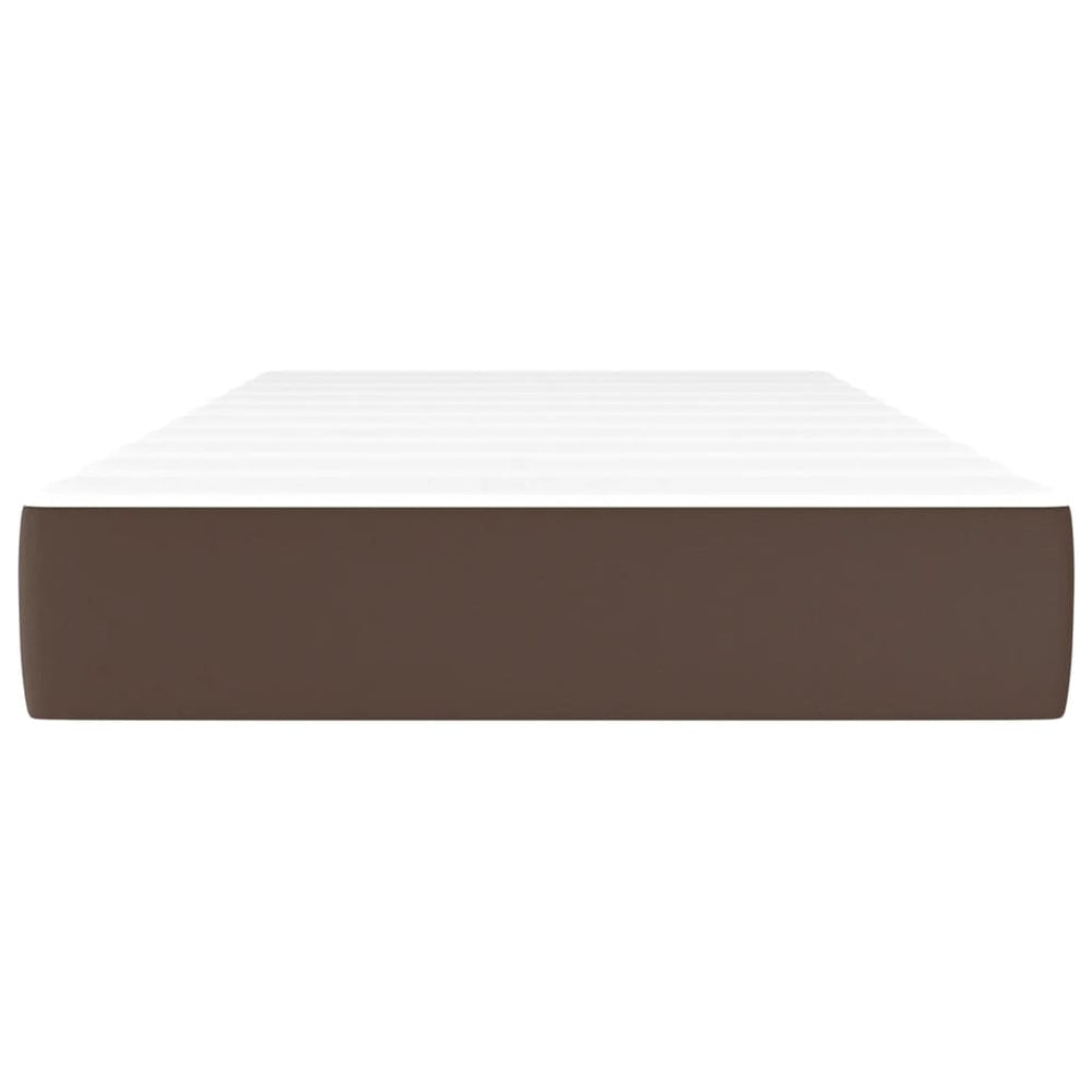 Pocketveringmatras 100x200x20 cm kunstleer bruin MeubelReus