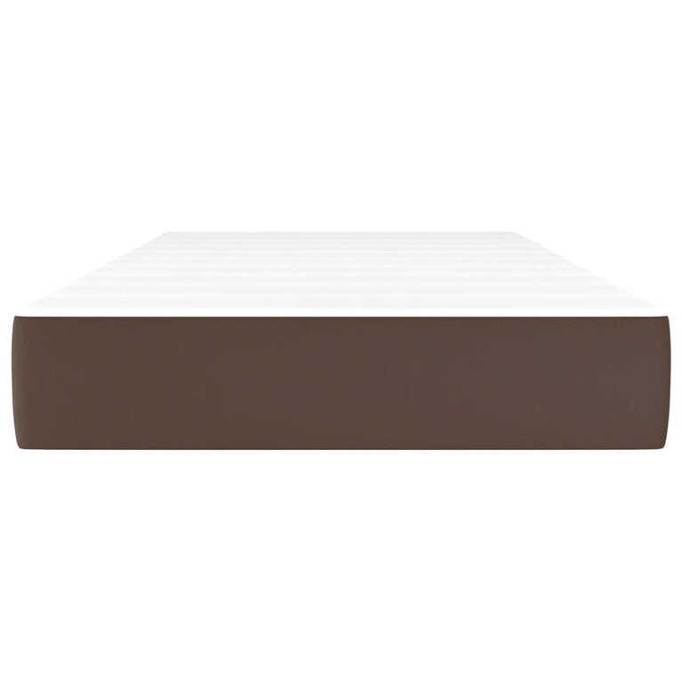 Pocketveringmatras 100x200x20 cm kunstleer bruin MeubelReus