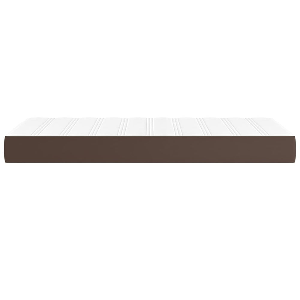 Pocketveringmatras 100x200x20 cm kunstleer bruin MeubelReus