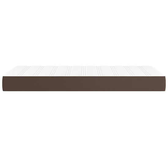 Pocketveringmatras 100x200x20 cm kunstleer bruin MeubelReus