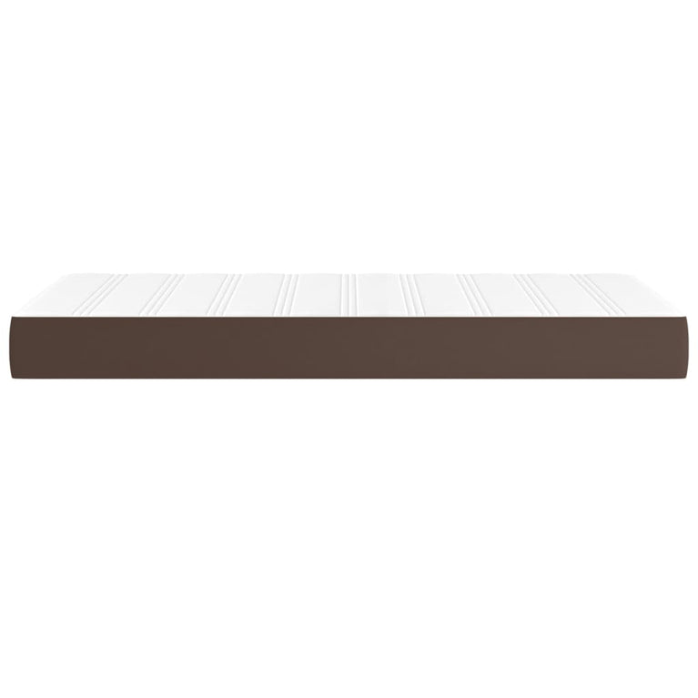 Pocketveringmatras 100x200x20 cm kunstleer bruin MeubelReus