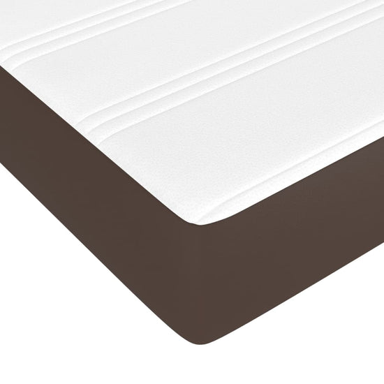 Pocketveringmatras 100x200x20 cm kunstleer bruin MeubelReus