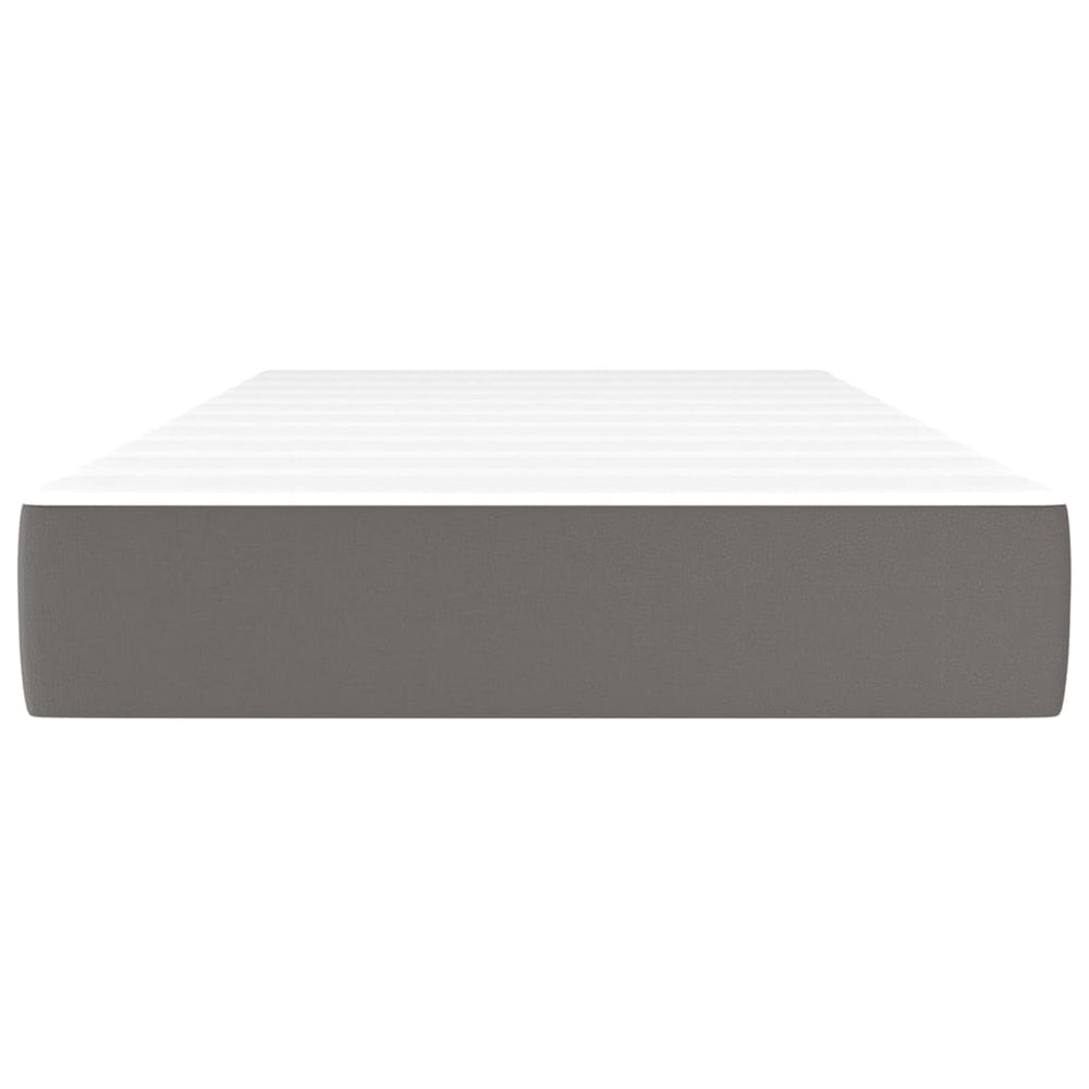 Pocketveringmatras 100x200x20 cm kunstleer grijs MeubelReus