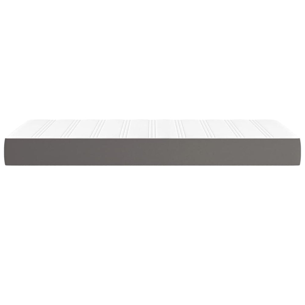 Pocketveringmatras 100x200x20 cm kunstleer grijs MeubelReus