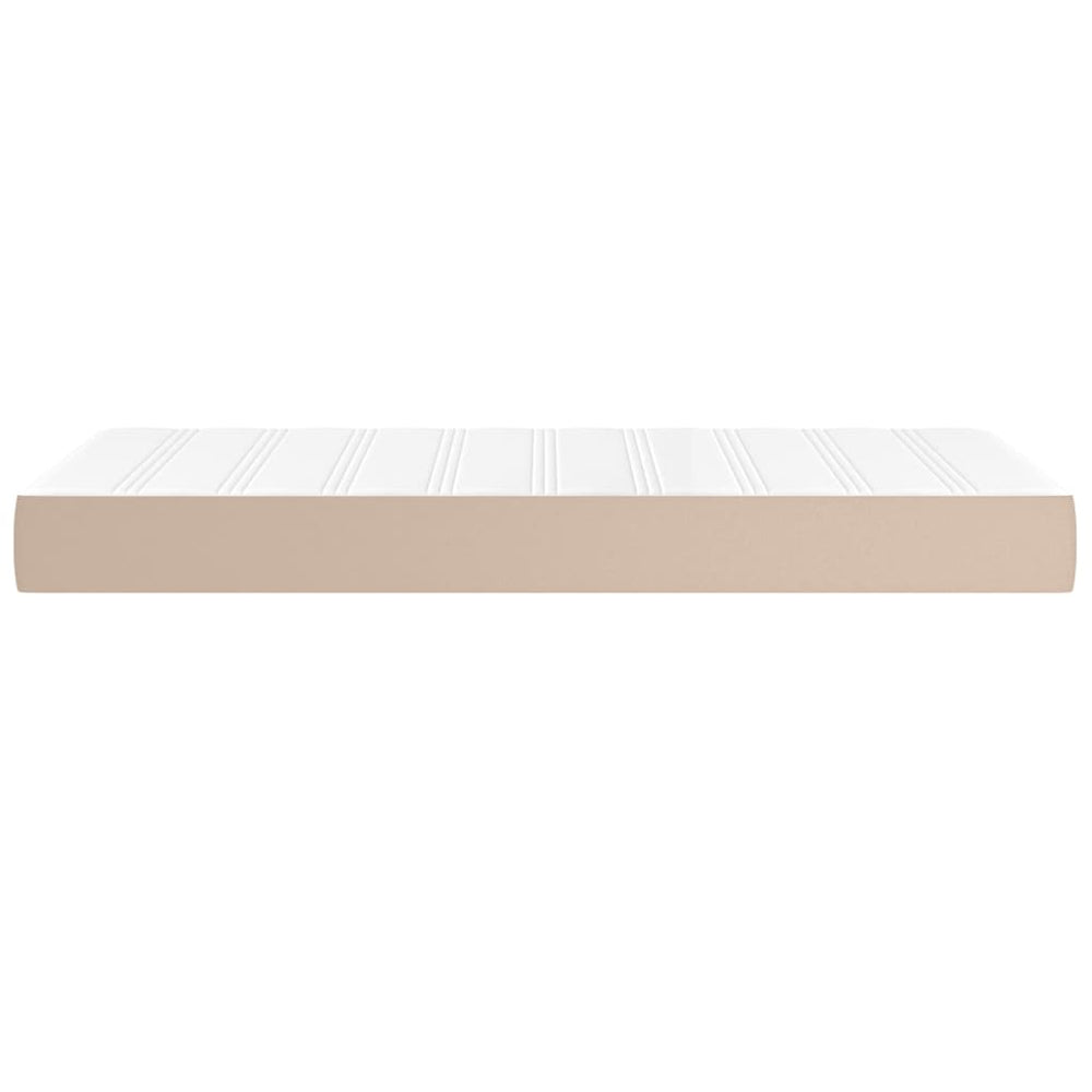 Pocketveringmatras 100x200x20 cm kunstleer cappuccinokleurig MeubelReus
