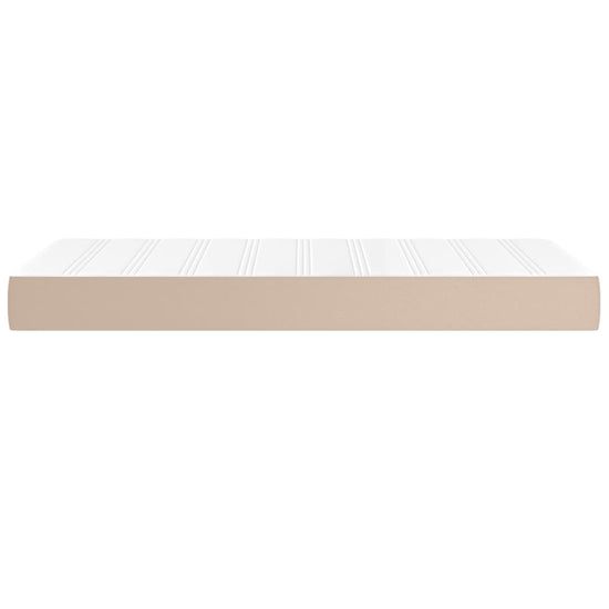 Pocketveringmatras 100x200x20 cm kunstleer cappuccinokleurig MeubelReus