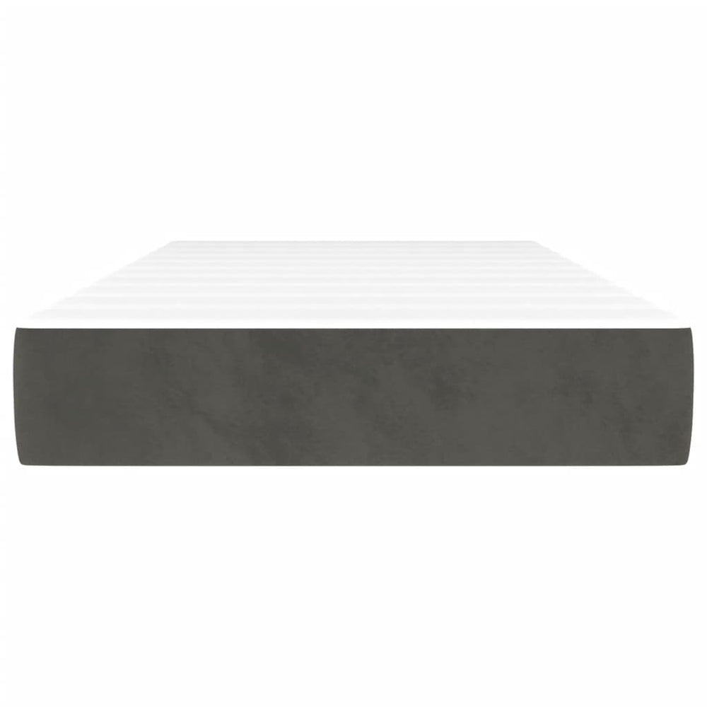 Pocketveringmatras 100x200x20 cm fluweel donkergrijs MeubelReus