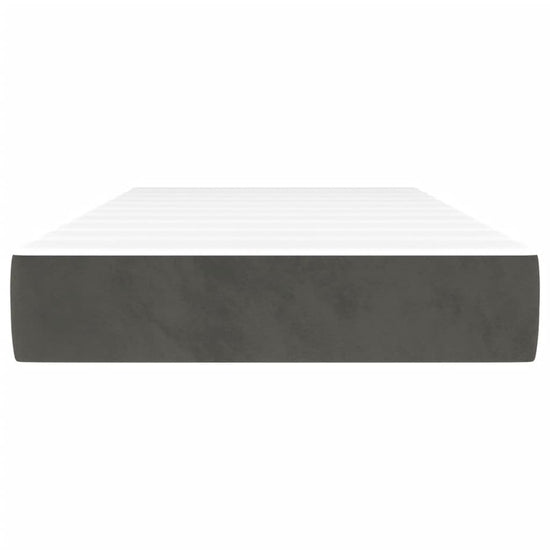 Pocketveringmatras 100x200x20 cm fluweel donkergrijs MeubelReus