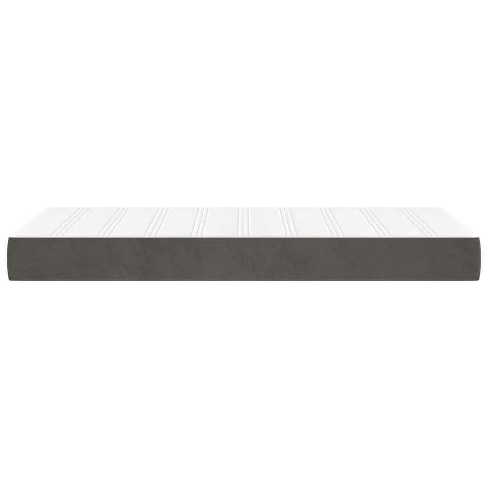 Pocketveringmatras 100x200x20 cm fluweel donkergrijs MeubelReus