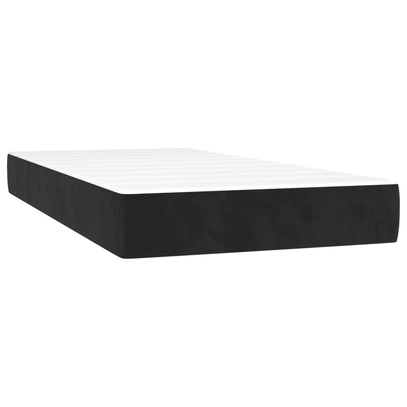 Pocketveringmatras 100x200x20 cm fluweel zwart MeubelReus