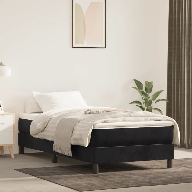 Pocketveringmatras 100x200x20 cm fluweel zwart MeubelReus