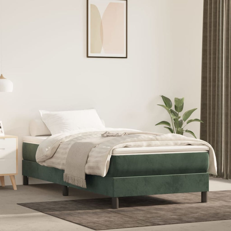 Pocketveringmatras 100x200x20 cm fluweel donkergroen MeubelReus