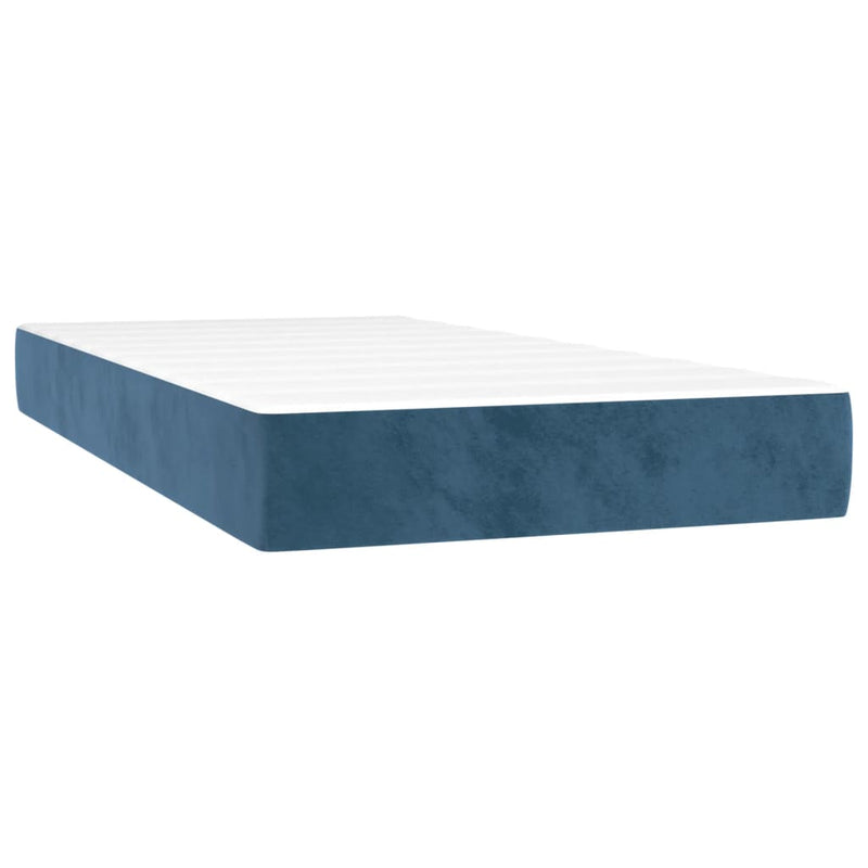Pocketveringmatras 100x200x20 cm fluweel donkerblauw MeubelReus