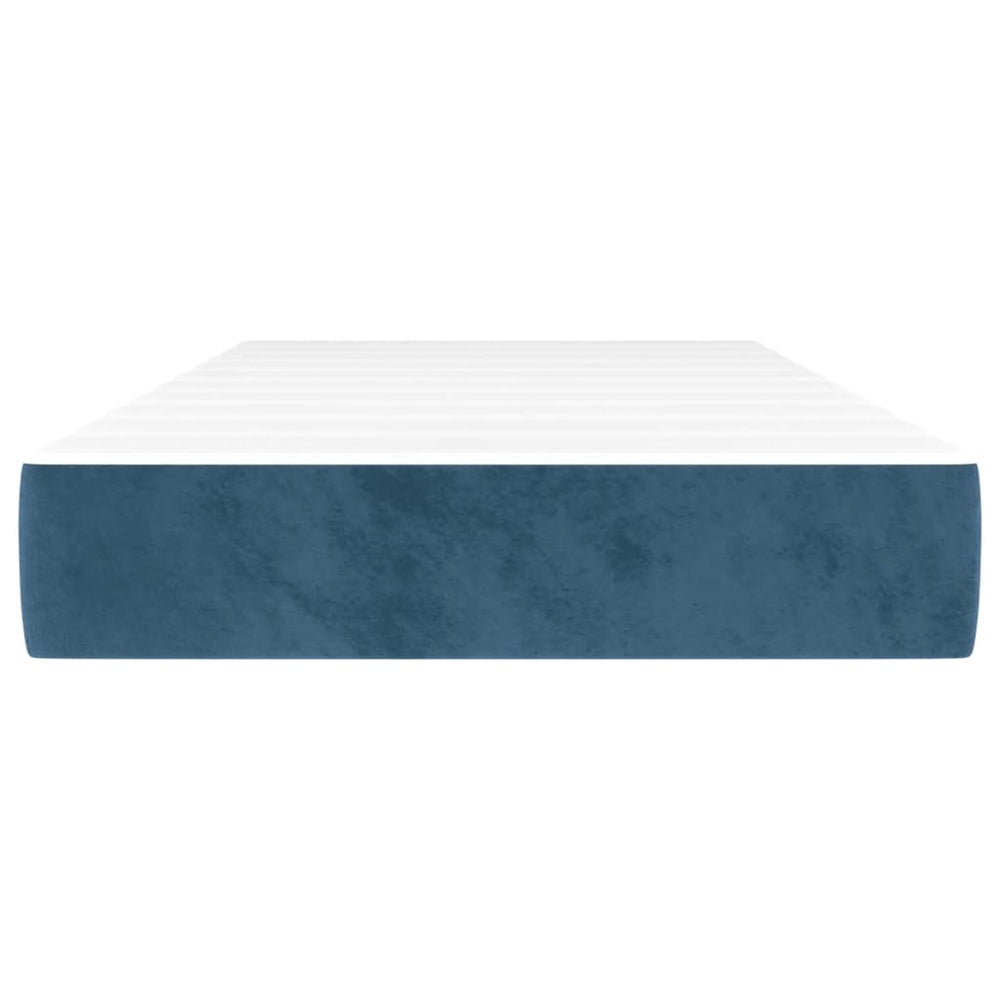 Pocketveringmatras 100x200x20 cm fluweel donkerblauw MeubelReus