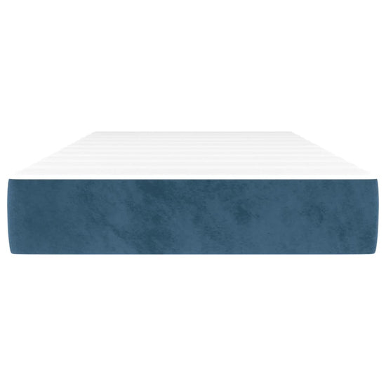 Pocketveringmatras 100x200x20 cm fluweel donkerblauw MeubelReus