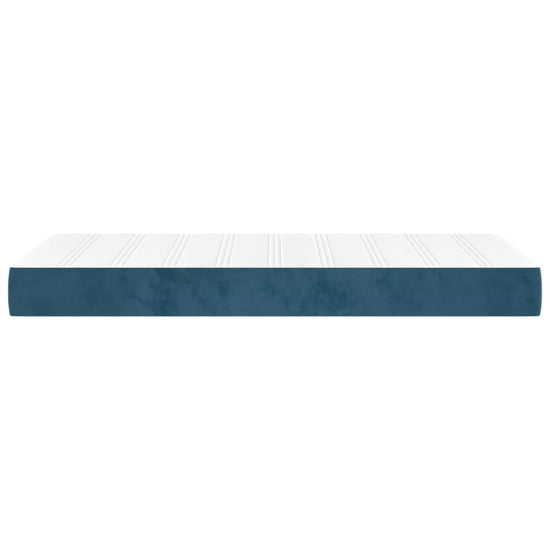 Pocketveringmatras 100x200x20 cm fluweel donkerblauw MeubelReus