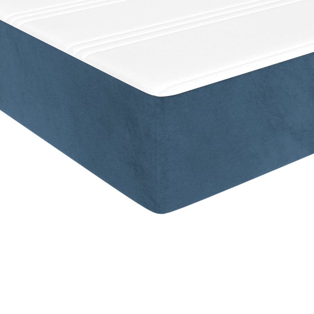 Pocketveringmatras 100x200x20 cm fluweel donkerblauw MeubelReus