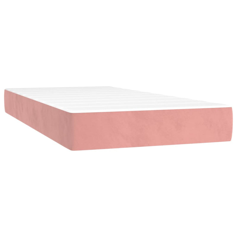 Pocketveringmatras 100x200x20 cm fluweel roze MeubelReus