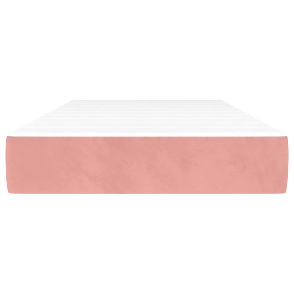 Pocketveringmatras 100x200x20 cm fluweel roze MeubelReus