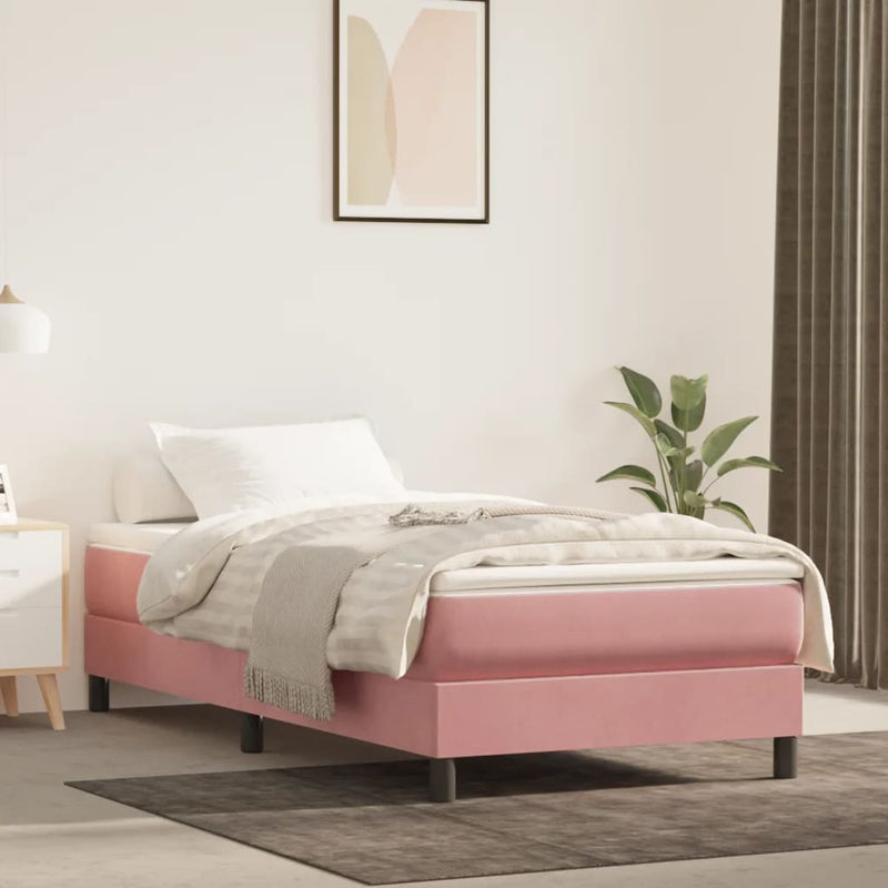 Pocketveringmatras 100x200x20 cm fluweel roze MeubelReus