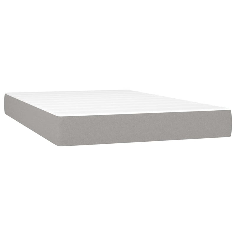 Pocketveringmatras 120x200x20 cm stof lichtgrijs MeubelReus