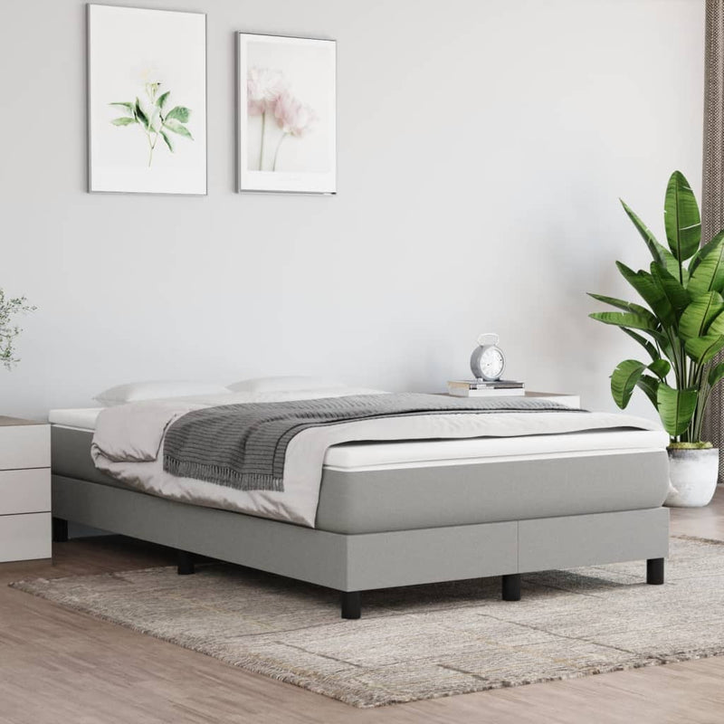 Pocketveringmatras 120x200x20 cm stof lichtgrijs MeubelReus