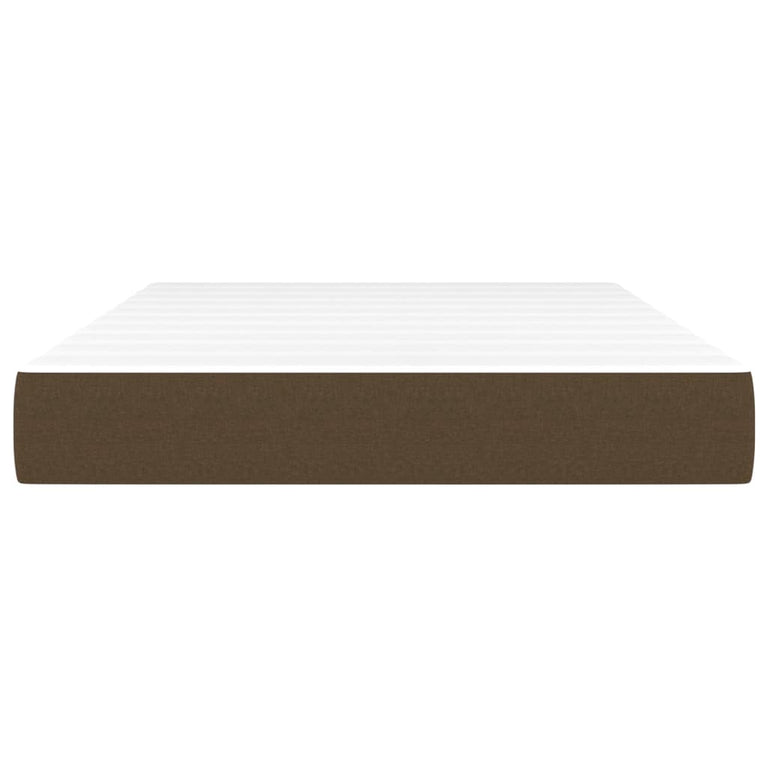 Pocketveringmatras 120x200x20 cm stof donkerbruin MeubelReus