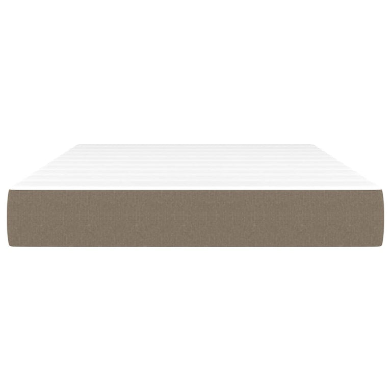 Pocketveringmatras 120x200x20 cm stof taupe