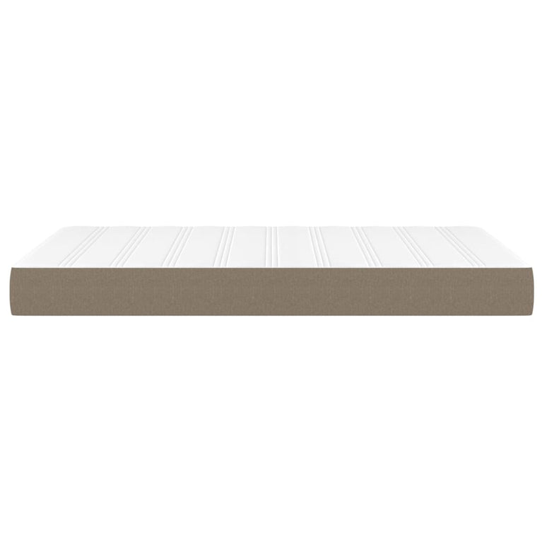 Pocketveringmatras 120x200x20 cm stof taupe