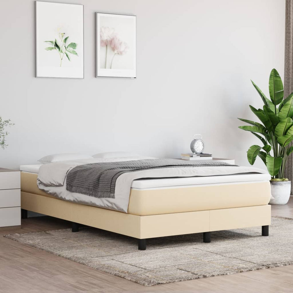 Pocketveringmatras 120x200x20 cm stof crèmekleurig MeubelReus