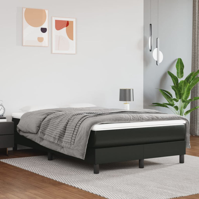 Pocketveringmatras 120x200x20 cm kunstleer zwart MeubelReus