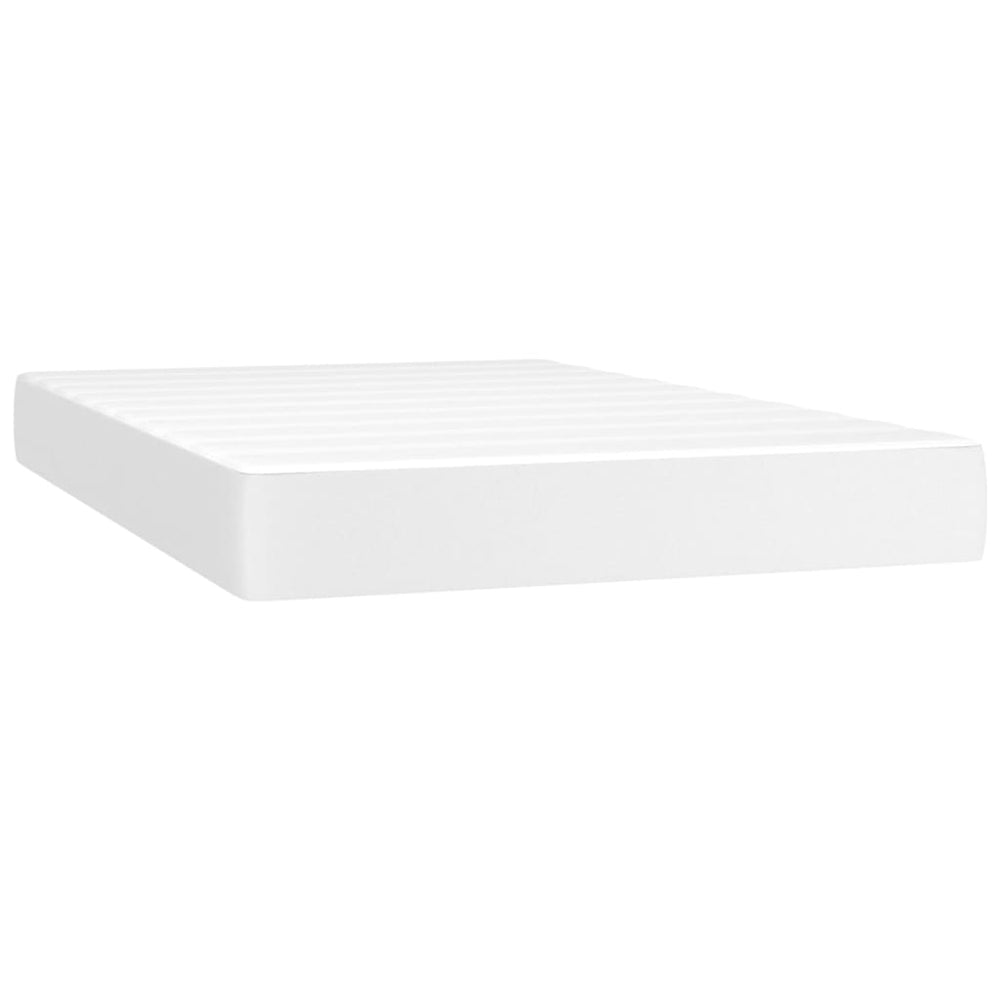 Pocketveringmatras 120x200x20 cm kunstleer wit MeubelReus
