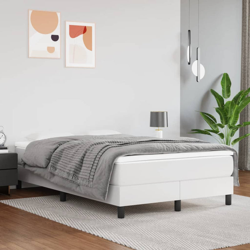 Pocketveringmatras 120x200x20 cm kunstleer wit MeubelReus