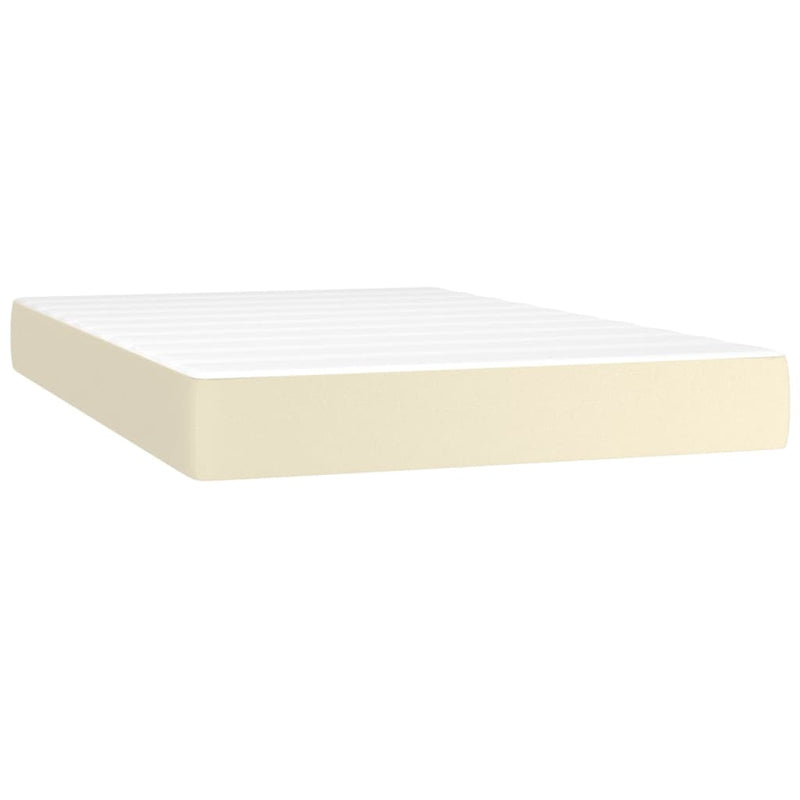Pocketveringmatras 120x200x20 cm kunstleer crèmekleurig MeubelReus