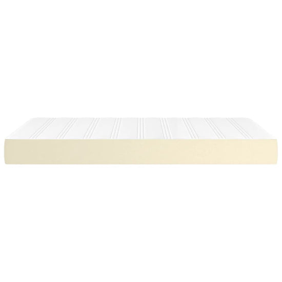 Pocketveringmatras 120x200x20 cm kunstleer crèmekleurig MeubelReus