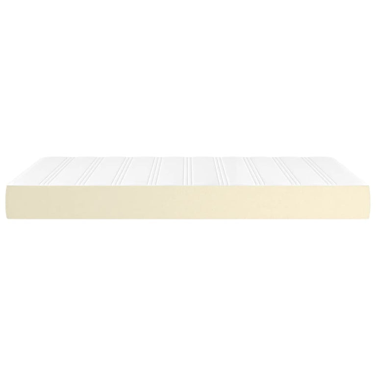 Pocketveringmatras 120x200x20 cm kunstleer crèmekleurig MeubelReus