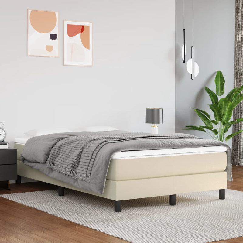 Pocketveringmatras 120x200x20 cm kunstleer crèmekleurig MeubelReus