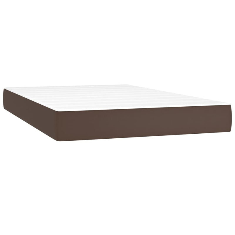 Pocketveringmatras 120x200x20 cm kunstleer bruin MeubelReus